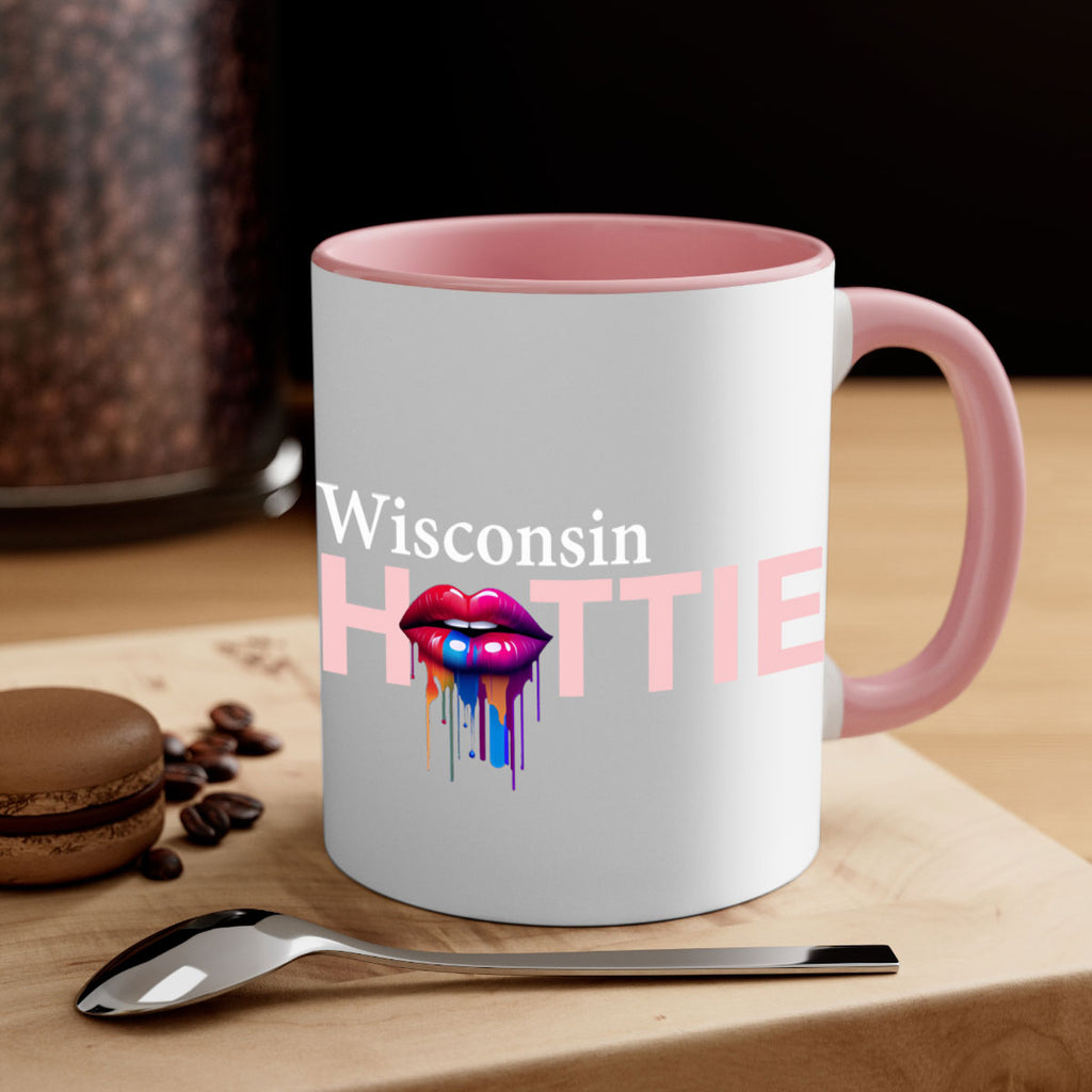 Wisconsin Hottie with dripping lips 123#- Hottie Collection-Mug / Coffee Cup