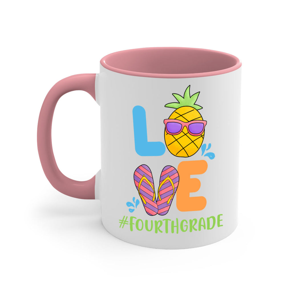 LOVE 4th Grade Summer Pineapple 18#- 4th grade-Mug / Coffee Cup