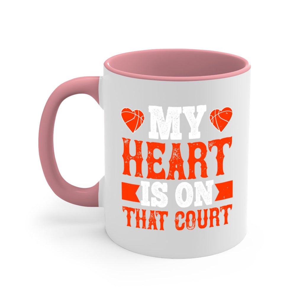 My heart is on that court 1817#- basketball-Mug / Coffee Cup