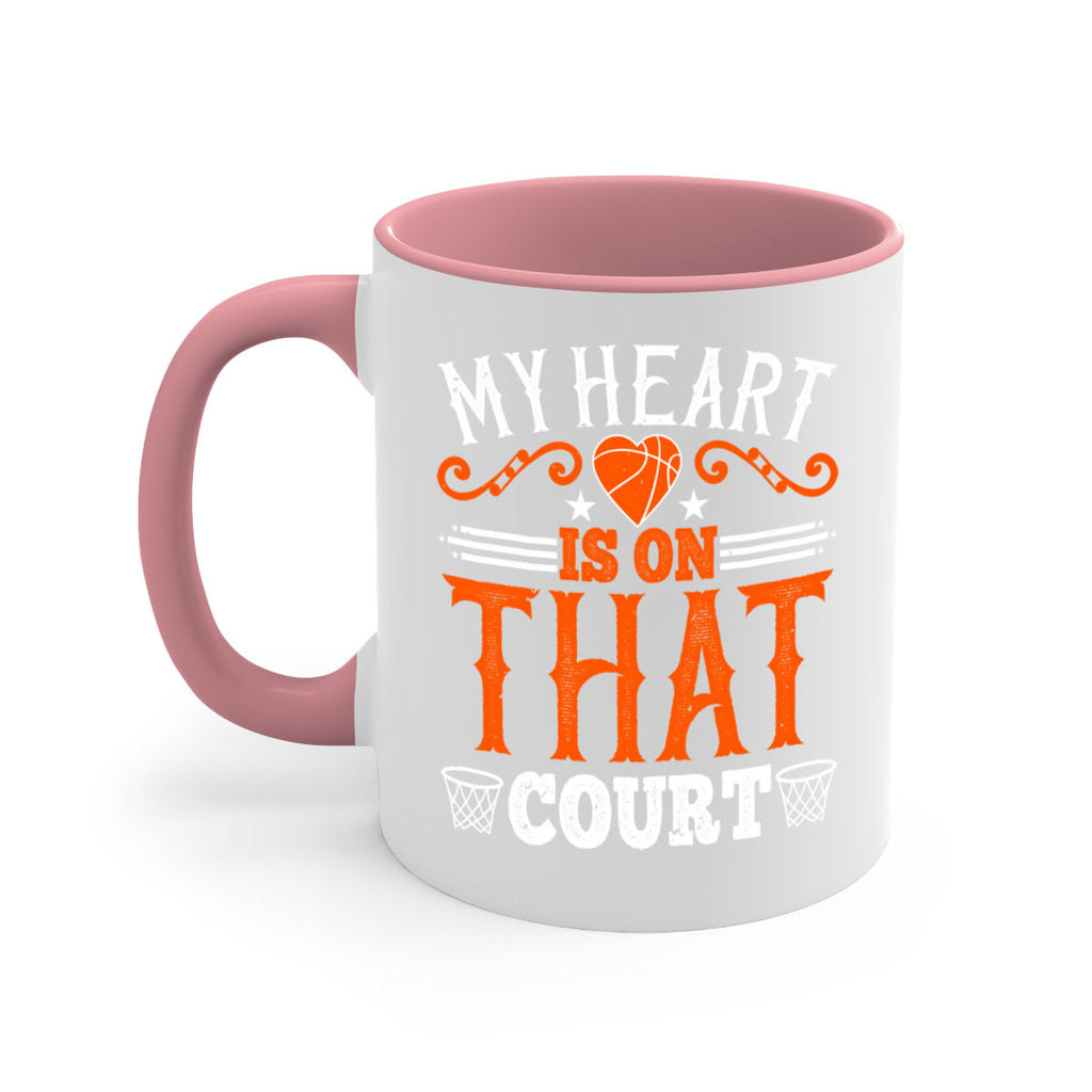 My heart is on that court 1826#- basketball-Mug / Coffee Cup