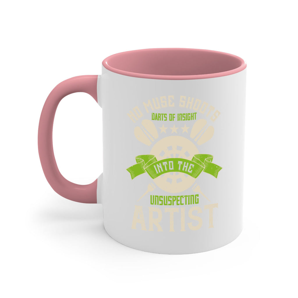 No muse shoots darts of insight into the unsuspecting artis 1924#- darts-Mug / Coffee Cup