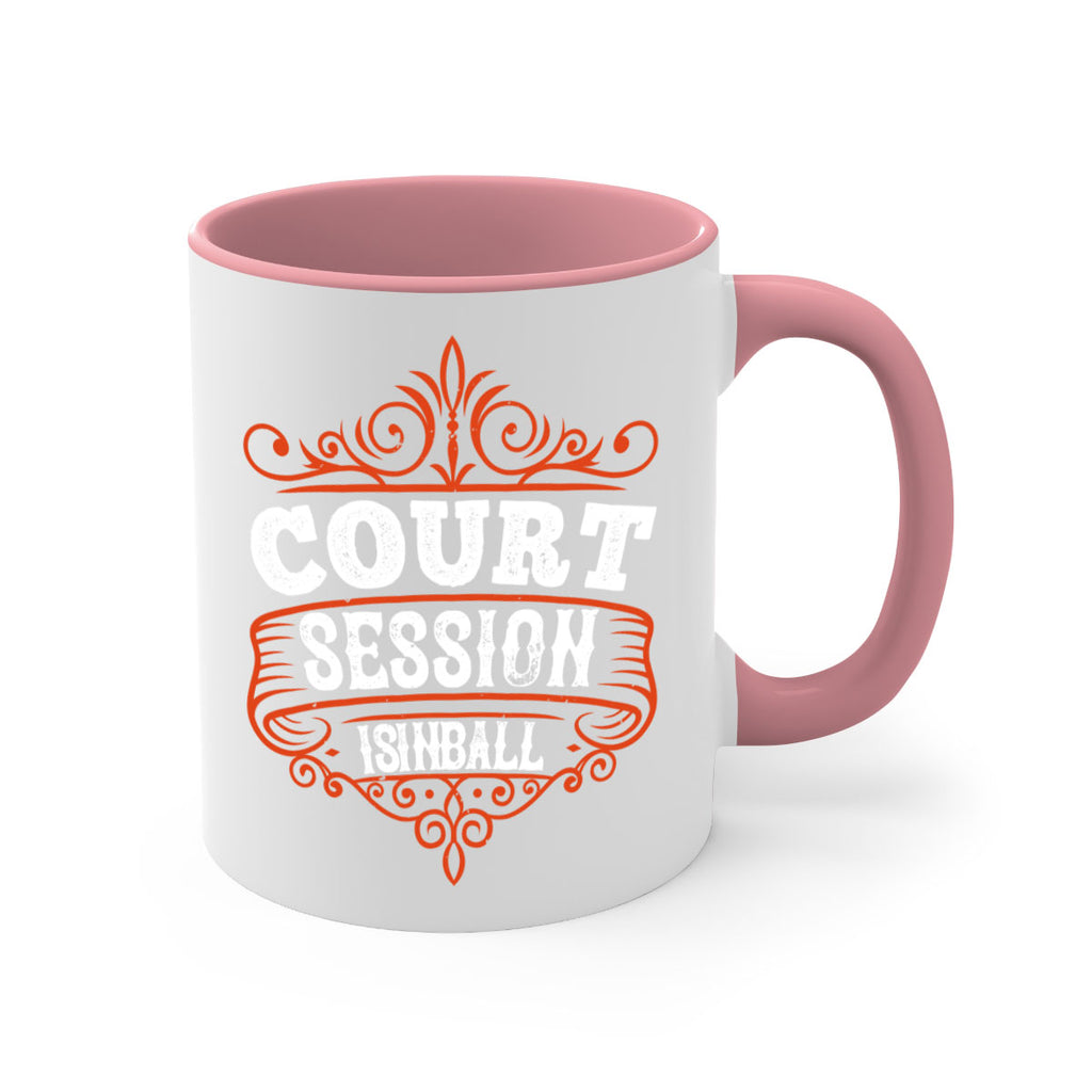 Court is in ball session 1569#- basketball-Mug / Coffee Cup