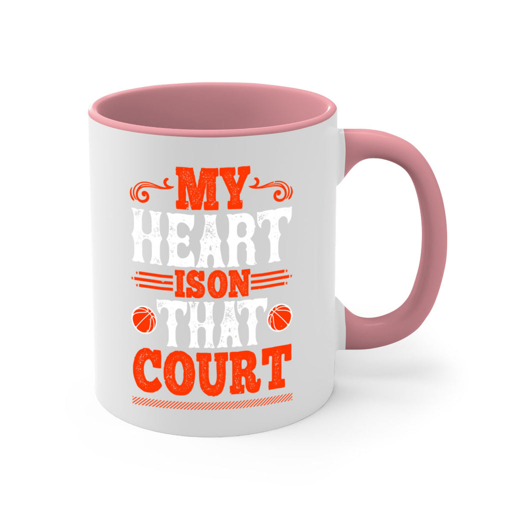 My heart is on that court 1836#- basketball-Mug / Coffee Cup