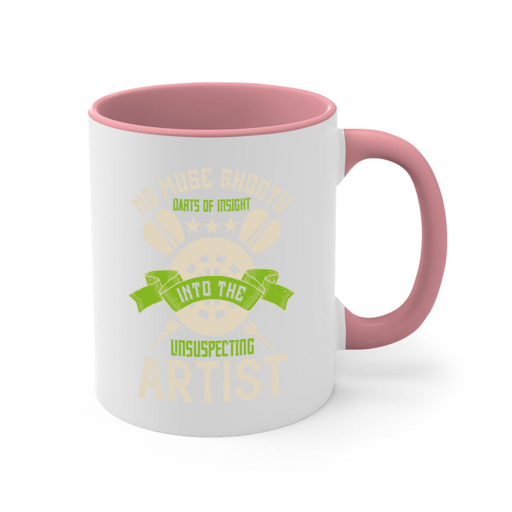 No muse shoots darts of insight into the unsuspecting artis 1924#- darts-Mug / Coffee Cup
