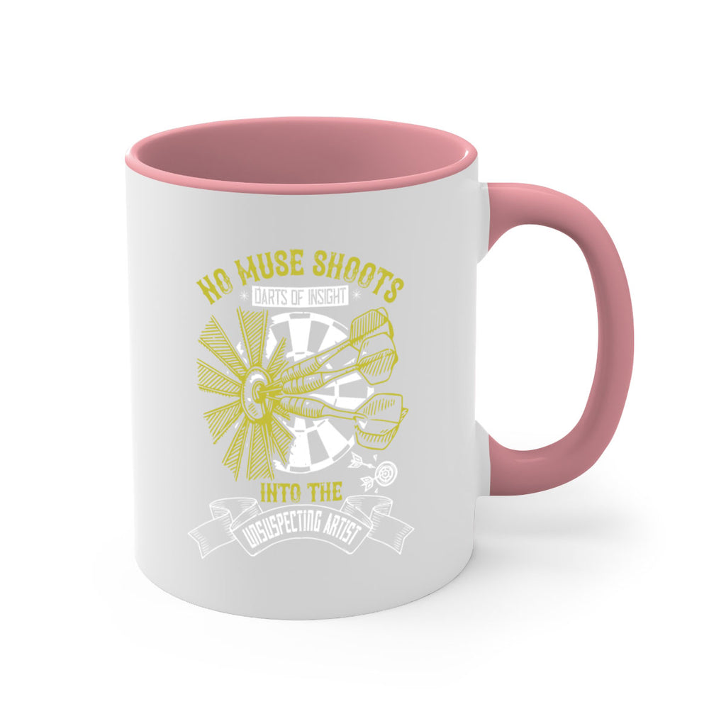 No muse shoots darts of insight into the unsuspecting artist 1914#- darts-Mug / Coffee Cup
