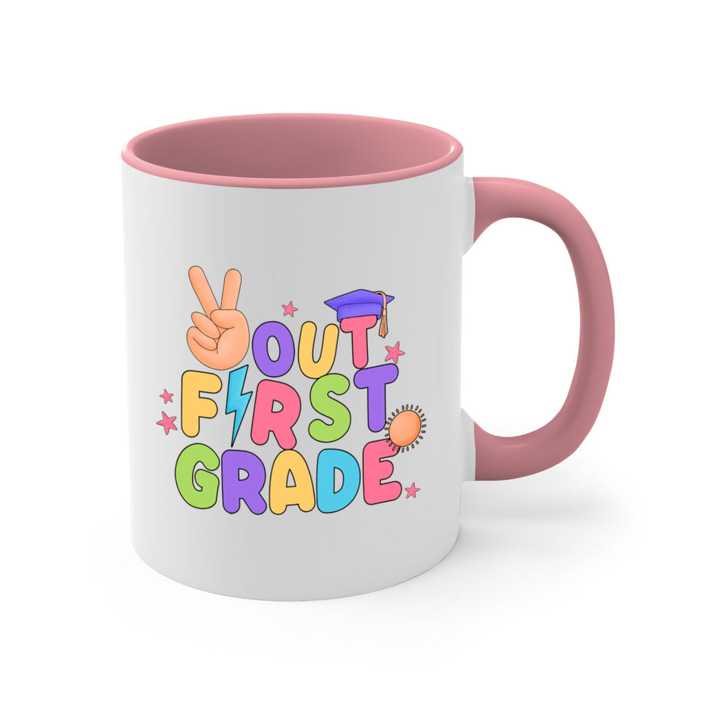 Peace Out 1st Grade Peace 7#- First Grade-Mug / Coffee Cup