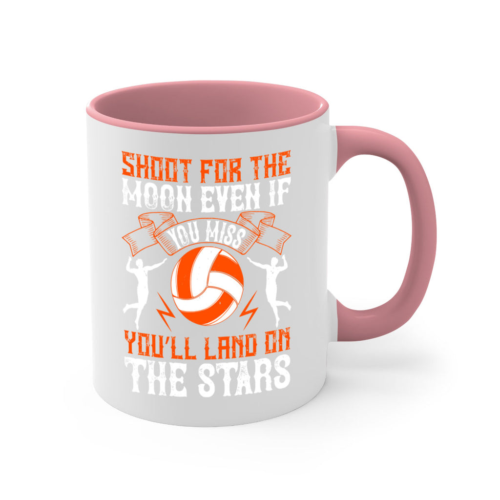 Shoot for the moon even if you miss you’ll land on the stars Style 544#- volleyball-Mug / Coffee Cup