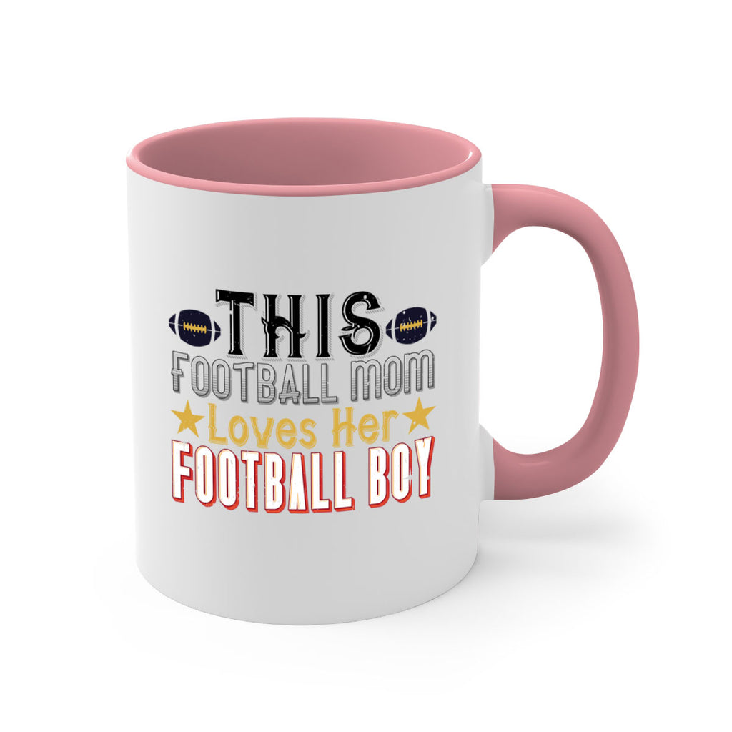 This football mom loves her footboll boy 142#- football-Mug / Coffee Cup