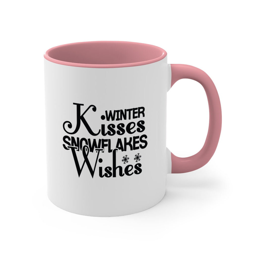 Winter Kisses Snowflakes Wishes 521#- winter-Mug / Coffee Cup