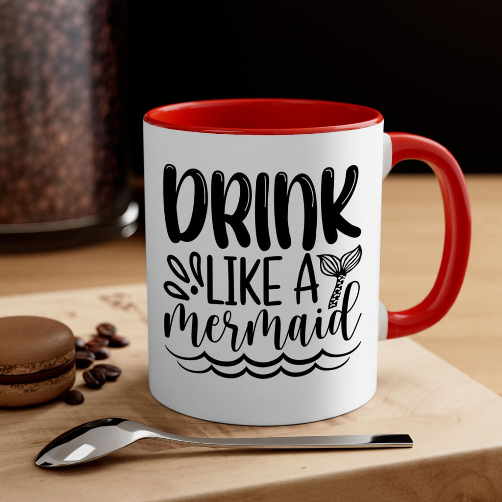 Drink Like A Mermaid 145#- mermaid-Mug / Coffee Cup