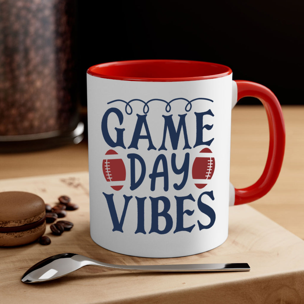 Game day vibes 1541#- football-Mug / Coffee Cup