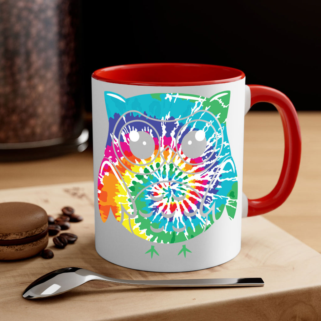 Graphic Owl Tiedye A TurtleRabbit 8#- owl-Mug / Coffee Cup