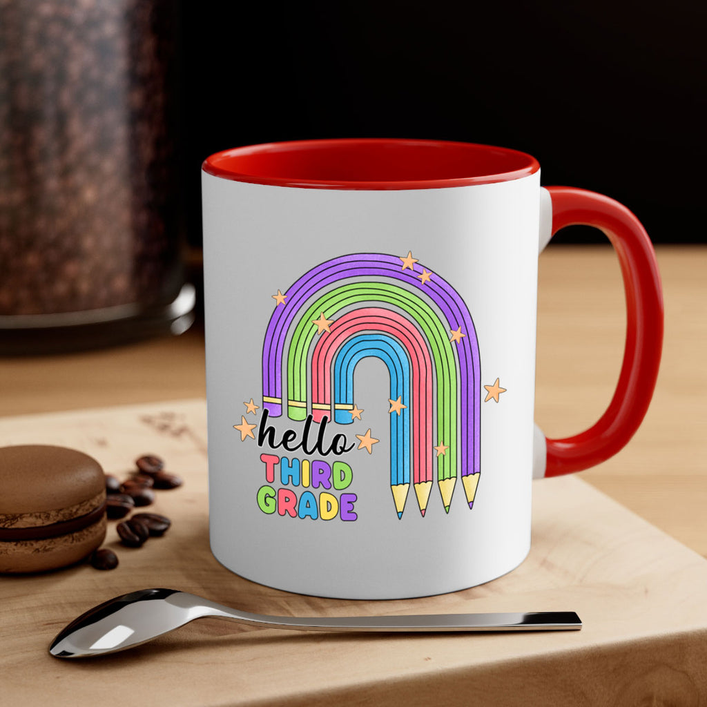 Hello 3rd Grade Pencil Rainbow 11#- Third Grade-Mug / Coffee Cup