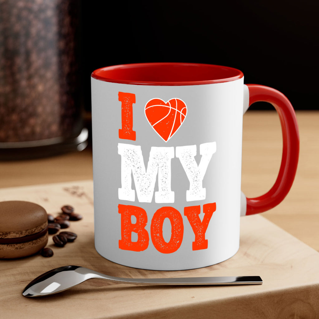 I love my boy 1108#- basketball-Mug / Coffee Cup