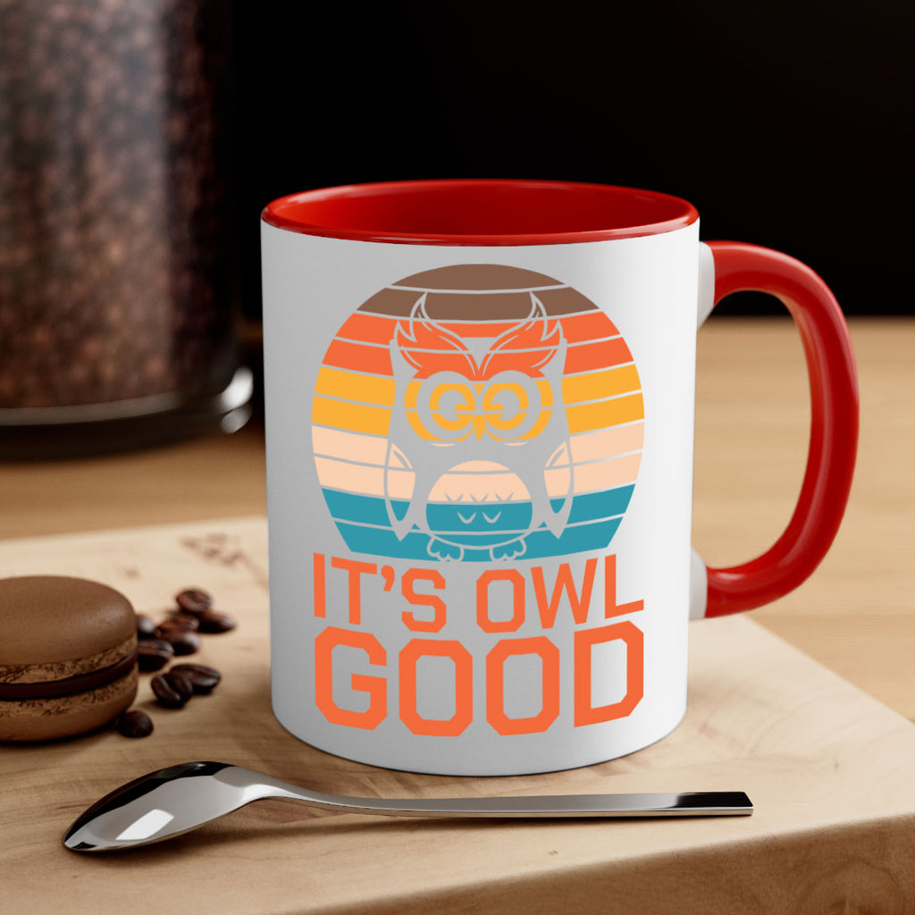 Its Owl Good Retro Owl A TurtleRabbit 10#- owl-Mug / Coffee Cup