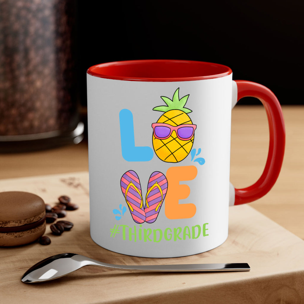 LOVE 3rd Grade Summer Pineapple 17#- Third Grade-Mug / Coffee Cup