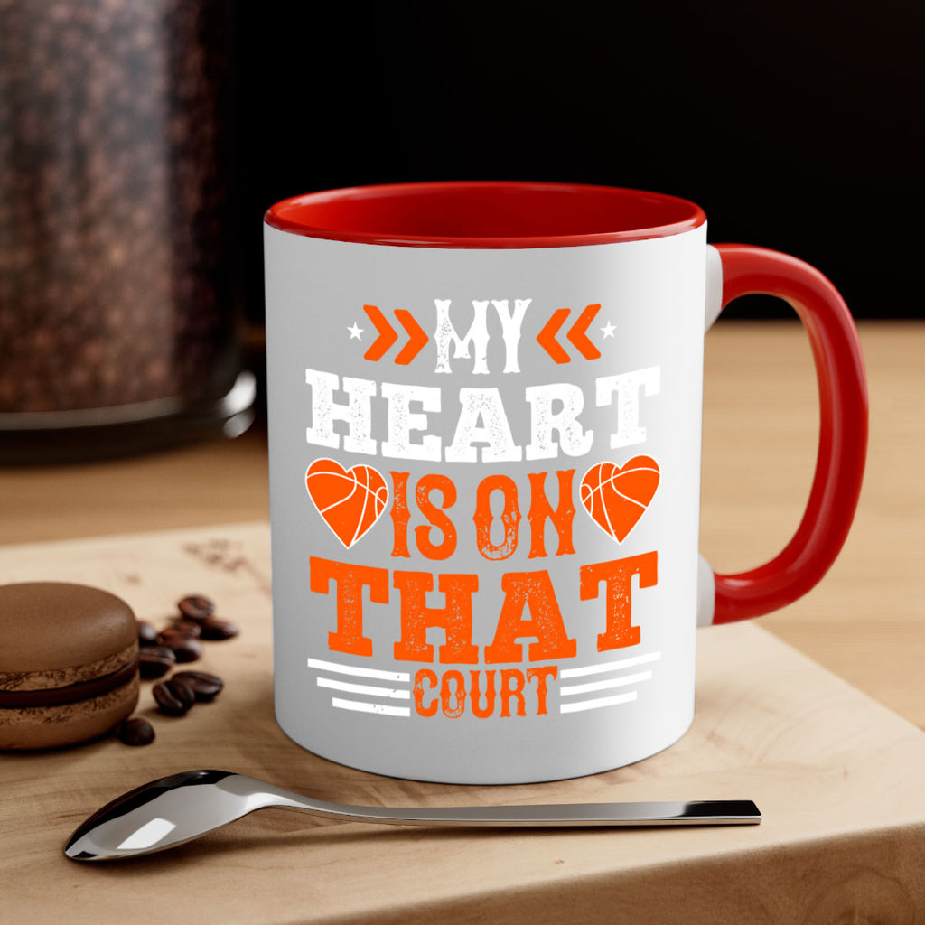 My heart is on that court 1807#- basketball-Mug / Coffee Cup