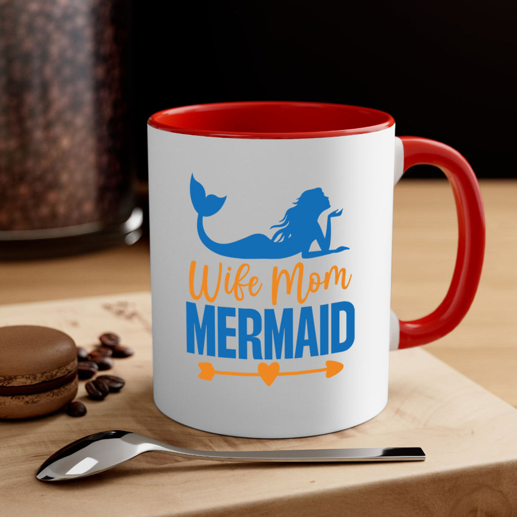 Wife Mom Mermaid 673#- mermaid-Mug / Coffee Cup