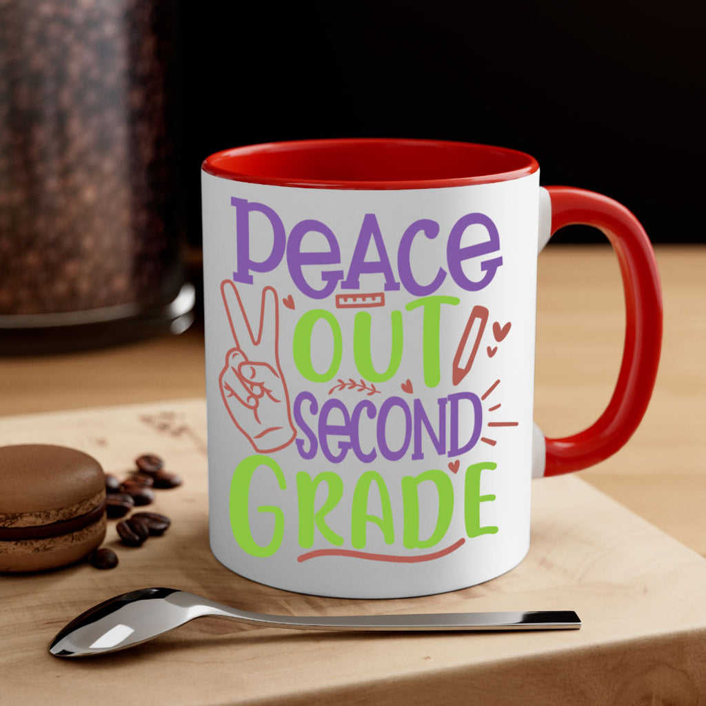 peace out 2nd grade 1#- second grade-Mug / Coffee Cup