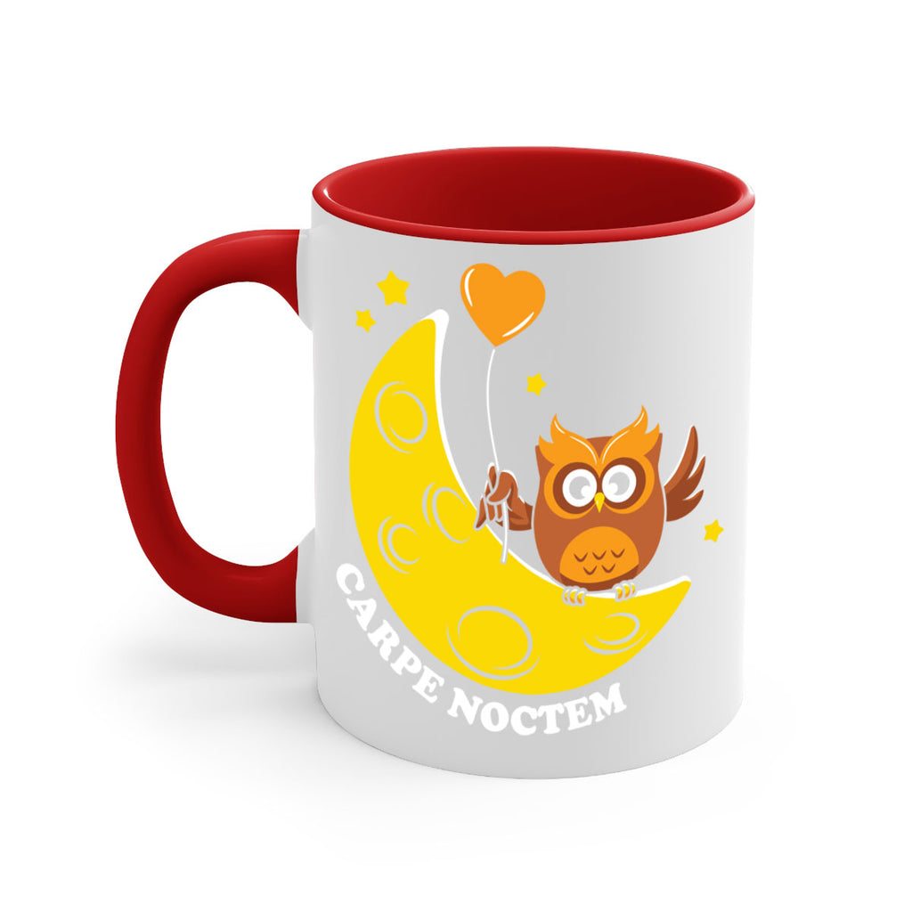 Carpe Noctem Moon Stars Owl A TurtleRabbit 1#- owl-Mug / Coffee Cup