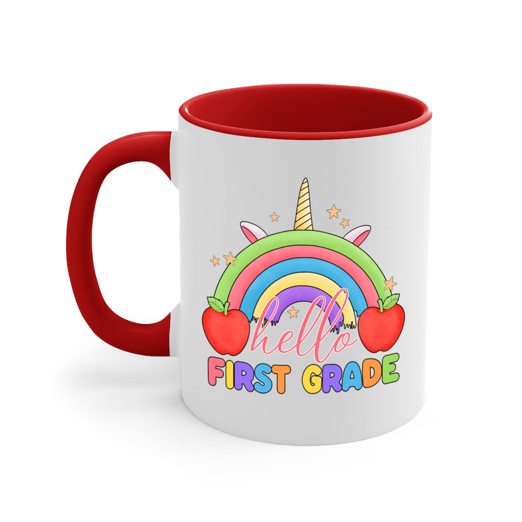 Hello 1st Grade Unicorn Rainbow 12#- First Grade-Mug / Coffee Cup
