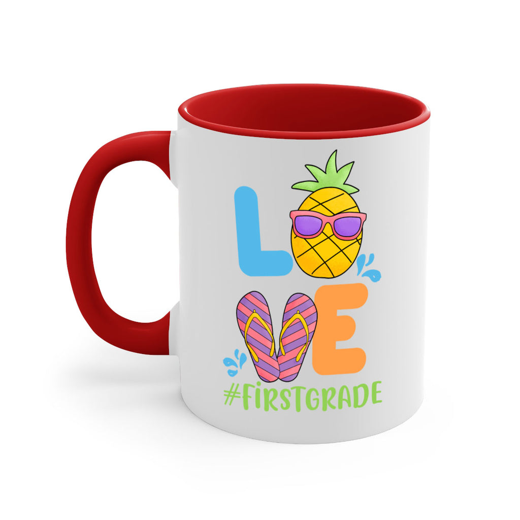 LOVE 1st Grade Summer Pineapple 8#- First Grade-Mug / Coffee Cup