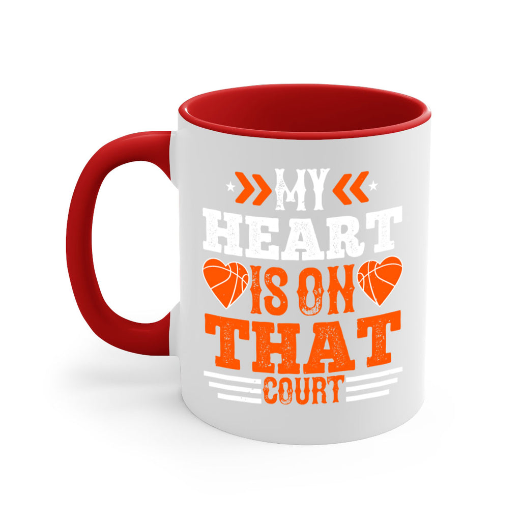 My heart is on that court 1807#- basketball-Mug / Coffee Cup
