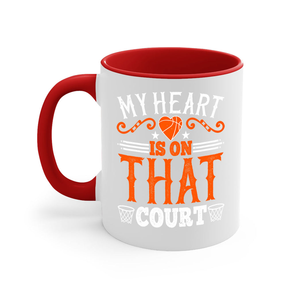 My heart is on that court 1826#- basketball-Mug / Coffee Cup