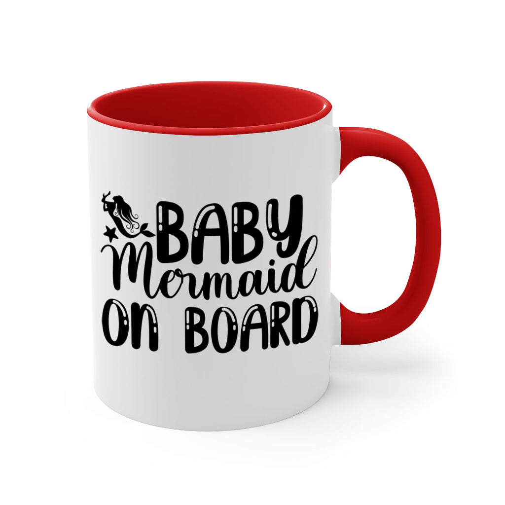 Baby Mermaid on Board 35#- mermaid-Mug / Coffee Cup