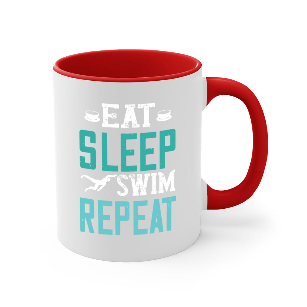 Eat Sleep Swim Repeat 1309#- swimming-Mug / Coffee Cup