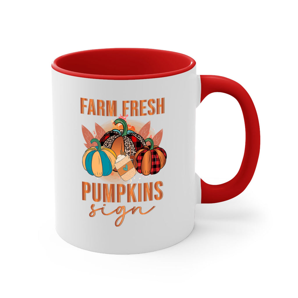 Farm Fresh Pumpkins Sign 175#- fall-Mug / Coffee Cup