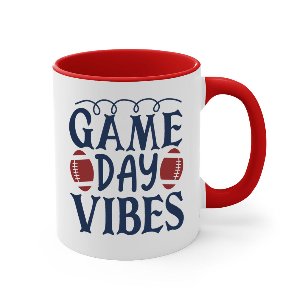 Game day vibes 1541#- football-Mug / Coffee Cup