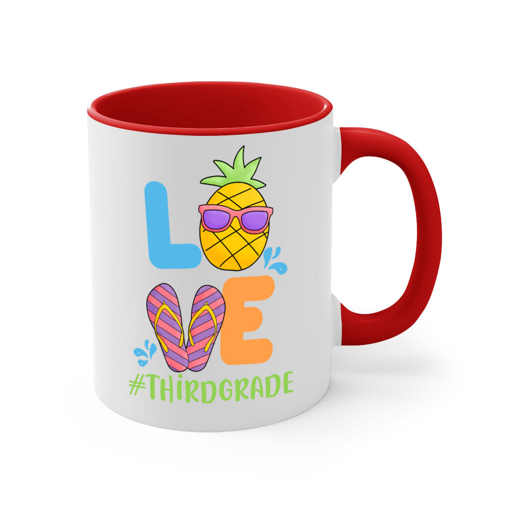 LOVE 3rd Grade Summer Pineapple 17#- Third Grade-Mug / Coffee Cup
