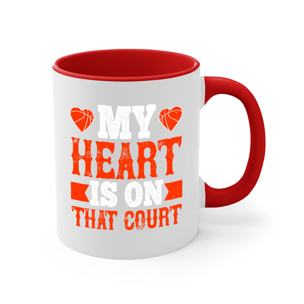 My heart is on that court 1816#- basketball-Mug / Coffee Cup