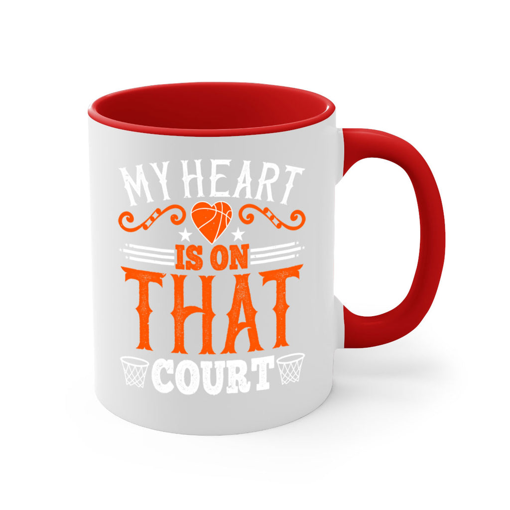 My heart is on that court 1826#- basketball-Mug / Coffee Cup