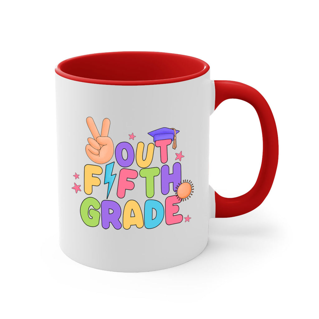 Peace Out 5th Grade Peace 20#- 5th grade-Mug / Coffee Cup