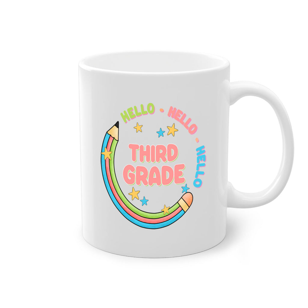 Hello 3rd Grade Pencil 10#- Third Grade-Mug / Coffee Cup