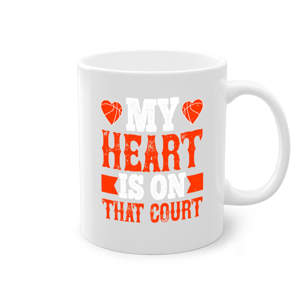 My heart is on that court 1816#- basketball-Mug / Coffee Cup