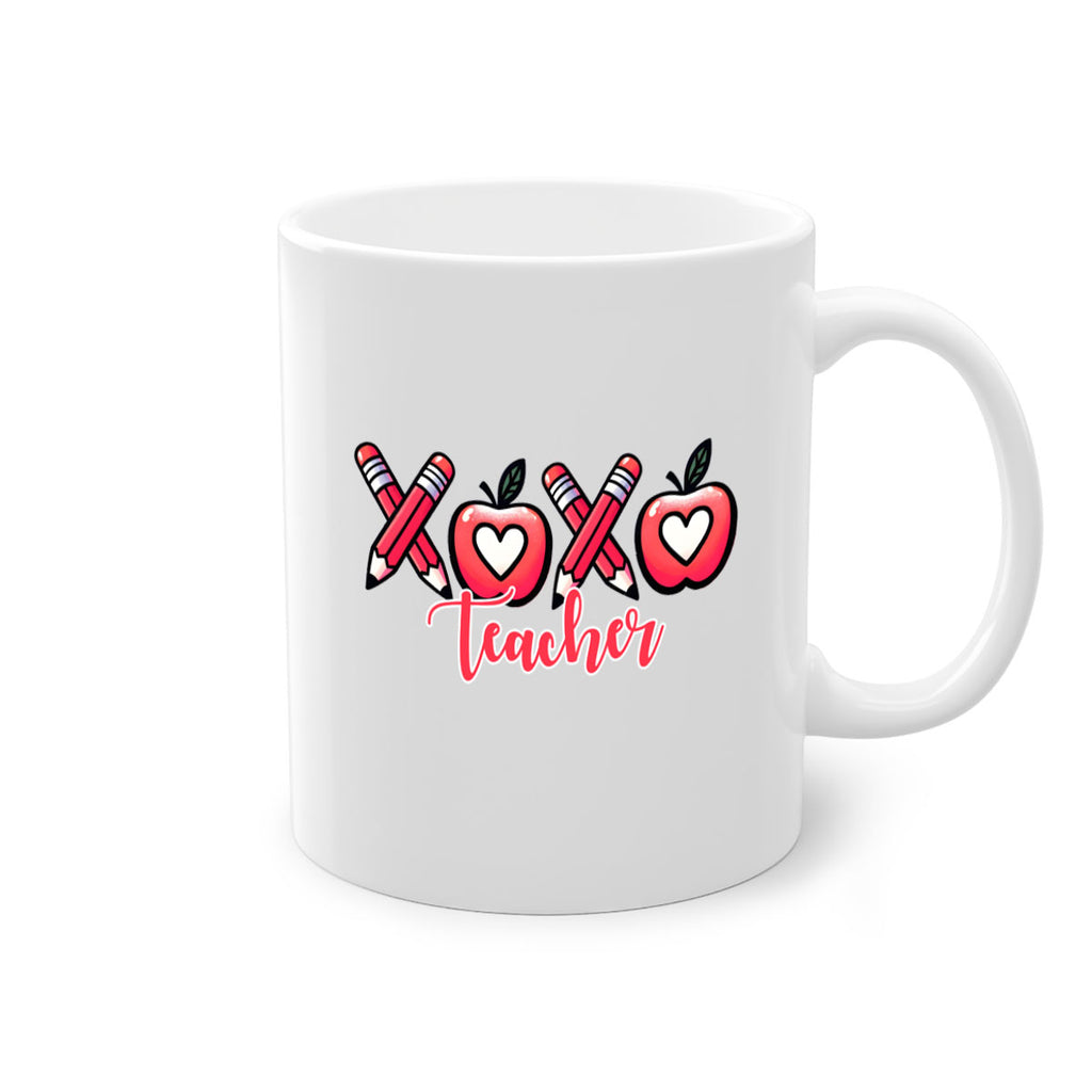 XOXO Teacher Apple Valentine 20#- teacher-Mug / Coffee Cup