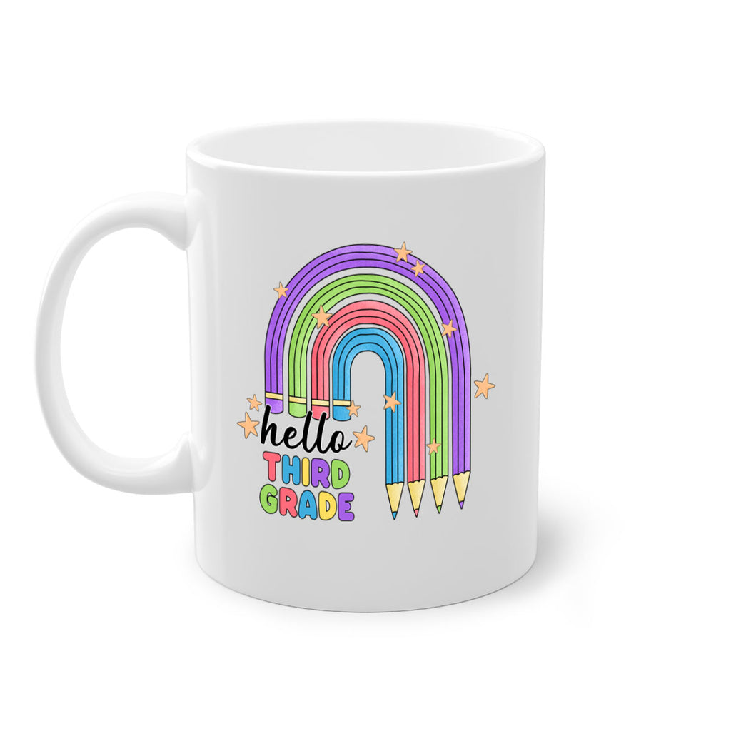 Hello 3rd Grade Pencil Rainbow 11#- Third Grade-Mug / Coffee Cup