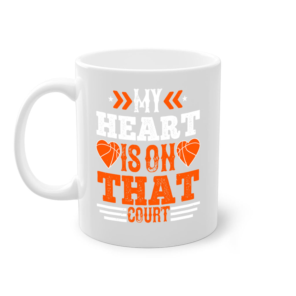 My heart is on that court 1806#- basketball-Mug / Coffee Cup