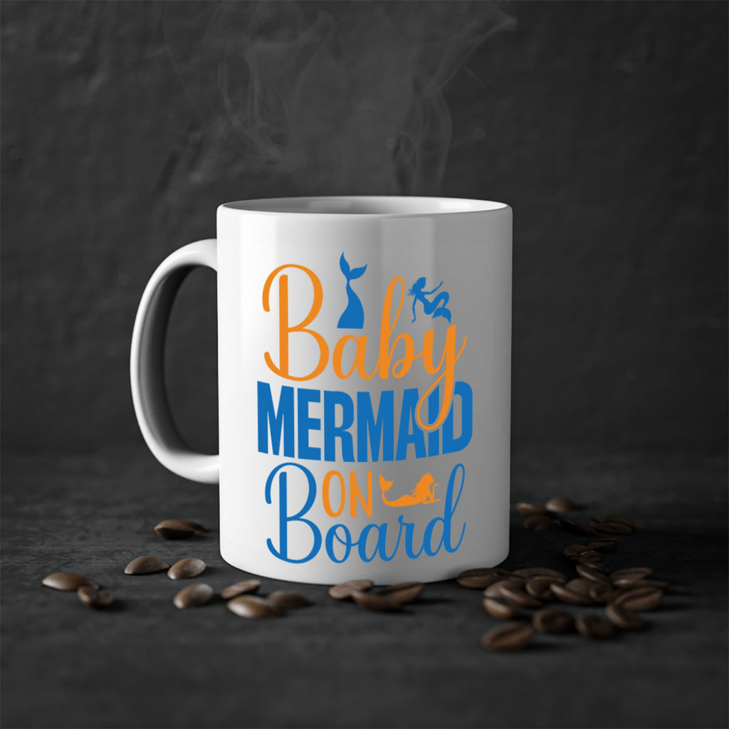 Baby Mermaid on Board 28#- mermaid-Mug / Coffee Cup