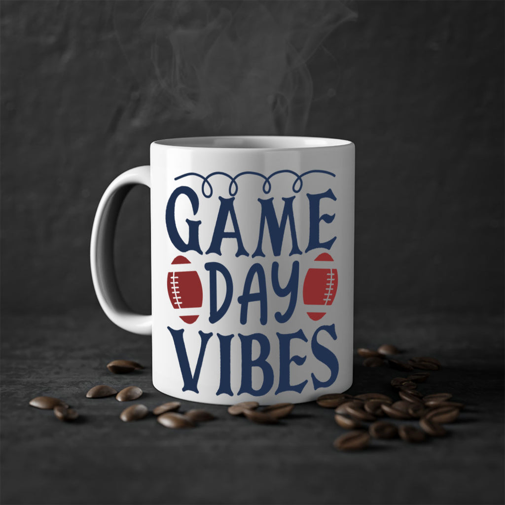 Game day vibes 1541#- football-Mug / Coffee Cup
