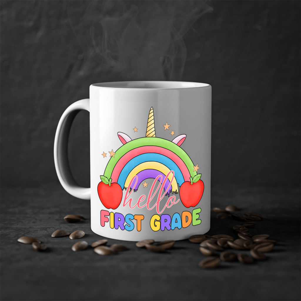 Hello 1st Grade Unicorn Rainbow 12#- First Grade-Mug / Coffee Cup