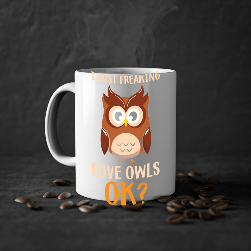 I Just Freaking Love Owls A TurtleRabbit 9#- owl-Mug / Coffee Cup