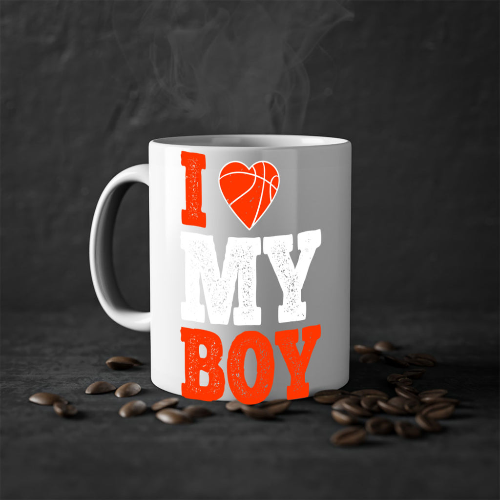 I love my boy 2255#- basketball-Mug / Coffee Cup