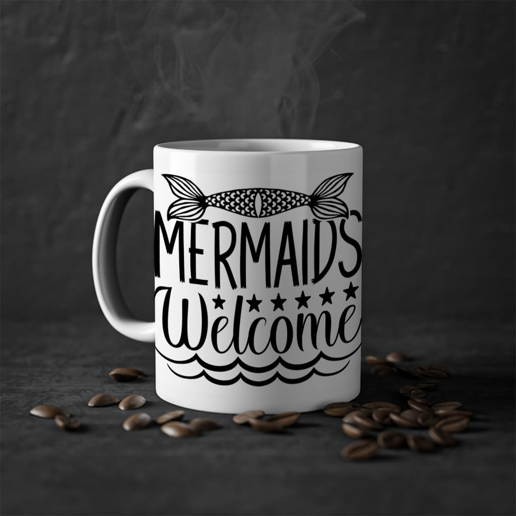 Mermaids Welcome 496#- mermaid-Mug / Coffee Cup