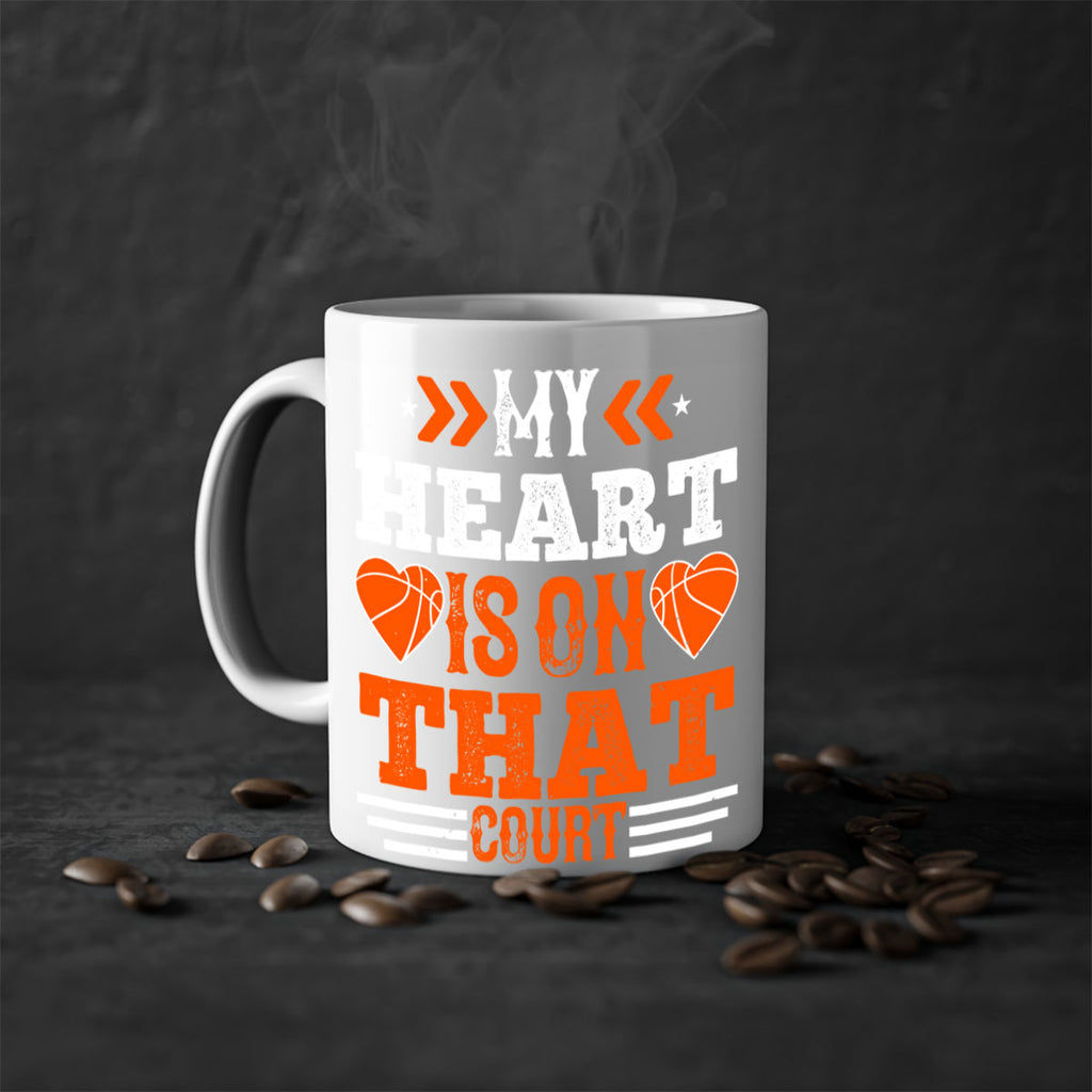 My heart is on that court 641#- basketball-Mug / Coffee Cup