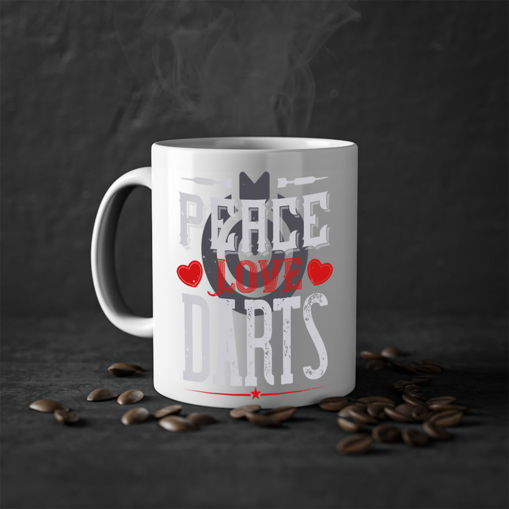 Peace Love Darts 1875#- darts-Mug / Coffee Cup