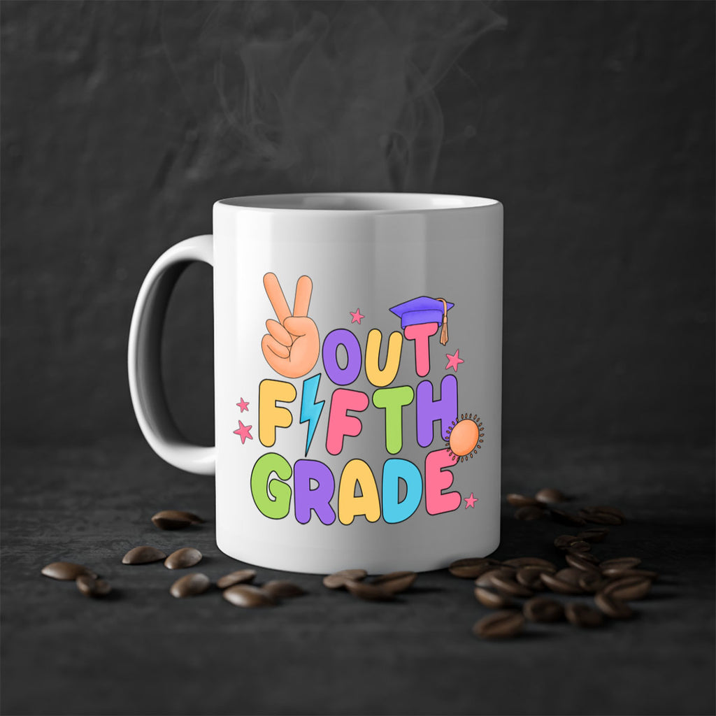 Peace Out 5th Grade Peace 20#- 5th grade-Mug / Coffee Cup